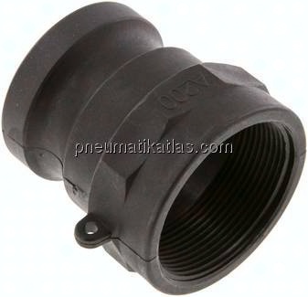 Kamlock-Stecker (A) Rp 2"(IG), Polypropylen