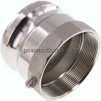 Kamlock-Stecker (A) Rp 3"(IG), Edelstahl (1.4408)