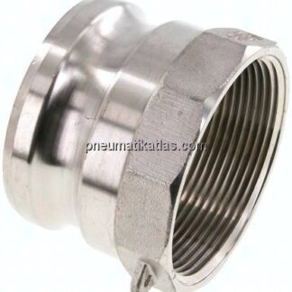 Kamlock-Stecker (A) NPT 3"(IG), Edelstahl (1.4408)