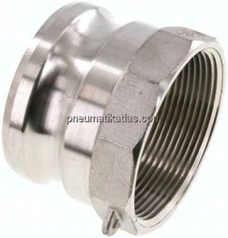 Kamlock-Stecker (A) NPT 3"(IG), Edelstahl (1.4408)