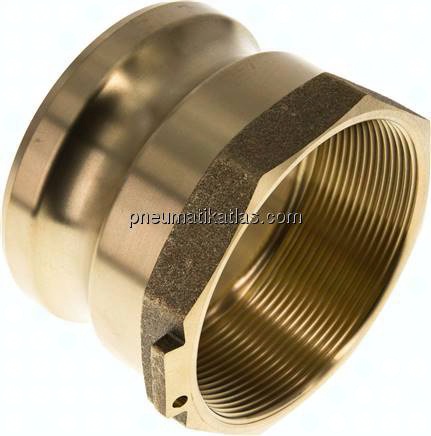 Kamlock-Stecker (A) Rp 3"(IG), Messing