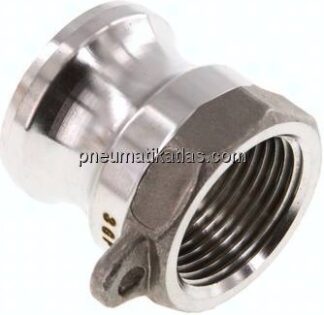 Kamlock-Stecker (A) Rp 3/4"(IG), Edelstahl (1.4408)