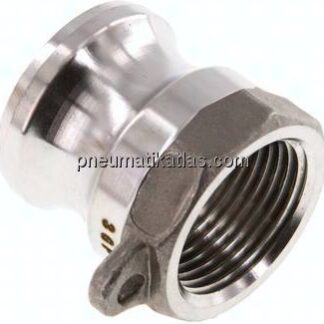 Kamlock-Stecker (A) Rp 3/4"(IG), Edelstahl (1.4408)