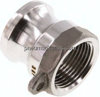 Kamlock-Stecker (A) Rp 3/4"(IG), Edelstahl (1.4408)