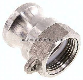 DIN/EN-Kamlock-Stecker (A/AF) G 3/4"(IG), Edelstahl (1.4408)