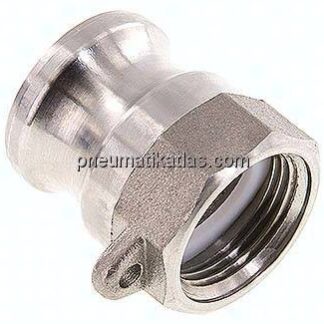 DIN/EN-Kamlock-Stecker (A/AF) G 3/4"(IG), Edelstahl (1.4408)