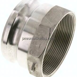 Kamlock-Stecker (A) NPT 4"(IG), Edelstahl (1.4408)