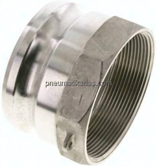 Kamlock-Stecker (A) NPT 4"(IG), Edelstahl (1.4408)