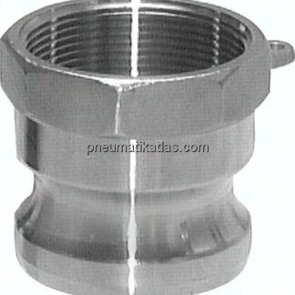 Kamlock-Stecker (A) Rp 6"(IG), Edelstahl (1.4408)