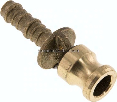 Kamlock-Stecker (E) 13 (1/2")mm Schlauch, Messing