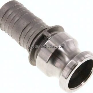 Kamlock-Stecker (E) 32 (1-1/4")mm Schlauch, Edelstahl (1.4408)