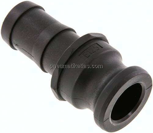 Kamlock-Stecker (E) 32 (1-1/4")mm Schlauch, Polypropylen