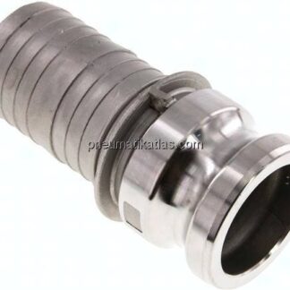 Kamlock-Stecker (E) 50 (2")mm Schlauch, Edelstahl (1.4408)