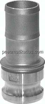 Kamlock-Stecker (E) 127mm Schlauch, Edelstahl (1.4408)
