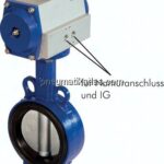 Pneum. Klappe DN80-PN16 (DIN/EN) GGG40/Edelstahl/FKM