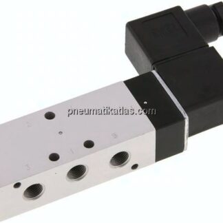 5/2-Wege Magnetventil, G 1/8", Feder, 12 V DC, Standard