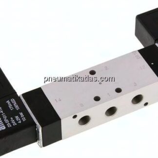 5/3-Wege Magnetventil, G 1/8", Mittelstellung geschlossen, 24 V DC, Standard