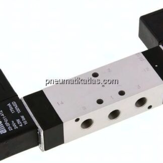5/3-Wege Magnetventil, G 1/8", Mittelstellung geschlossen, 24 V AC, Standard