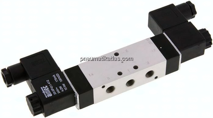 5/3-Wege Magnetventil, G 1/8", Mittelstellung geschlossen, 24 V AC, Standard