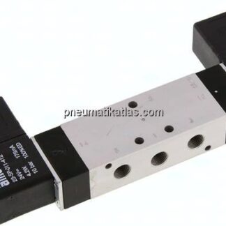 5/3-Wege Magnetventil, G 1/8", Mittelstellung entlüftet, 115 V AC, Standard