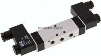 5/3-Wege Magnetventil, G 1/8", Mittelstellung entlüftet, 230 V AC, Standard