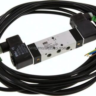 5/3-Wege Magnetventil, G 1/8", Mittelstellung entlüftet, 230 V AC, ATEX-Zulassung