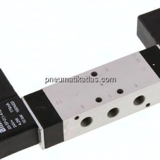 5/3-Wege Magnetventil, G 1/8", Mittelstellung entlüftet, 24 V DC, Standard