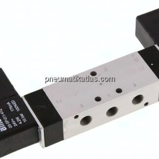 5/3-Wege Magnetventil, G 1/8", Mittelstellung entlüftet, 24 V AC, Standard