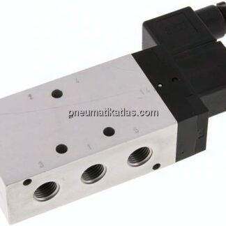 5/2-Wege Magnetventil, G 1/4", Luftfeder, 115 V AC, Standard