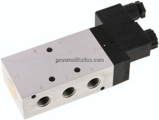 5/2-Wege Magnetventil, G 1/4", Luftfeder, 230 V AC, Standard