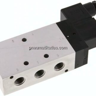 5/2-Wege Magnetventil, G 1/4", Luftfeder, 24 V AC, Standard