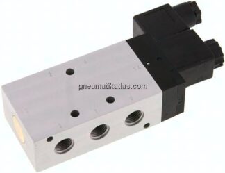 5/2-Wege Magnetventil, G 1/4", Feder, 12 V DC, Standard