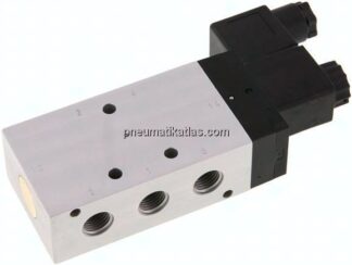 5/2-Wege Magnetventil, G 1/4", Feder, 230 V AC, Standard