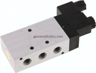 5/2-Wege Magnetventil, G 1/4", Feder, 24 V DC, Standard