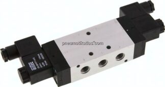 5/3-Wege Magnetventil, G 1/4", Mittelstellung entlüftet, 230 V AC, Standard