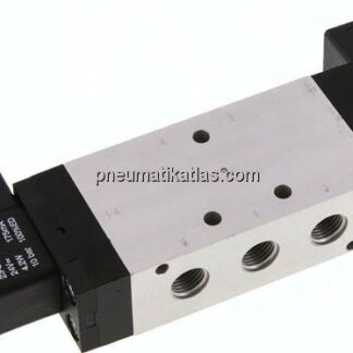 5/3-Wege Magnetventil, G 1/4", Mittelstellung entlüftet, 24 V DC, Standard