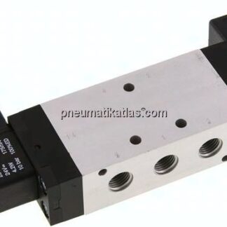 5/3-Wege Magnetventil, G 1/4", Mittelstellung entlüftet, 24 V AC, Standard