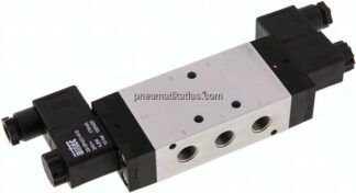 5/3-Wege Magnetventil, G 1/4", Mittelstellung belüftet, 12 V DC, Standard