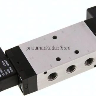 5/3-Wege Magnetventil, G 1/4", Mittelstellung belüftet, 12 V DC, Standard