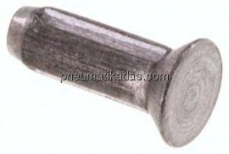 Kerbnagel mit Senkkopf DIN 1477 2,5x8mm