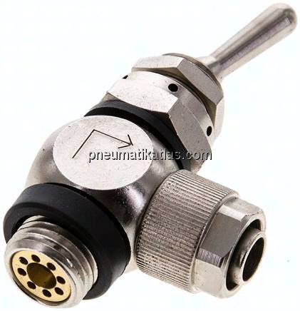 Kipphebelventil 3/2-Wege (NC), G 1/4"-10x8 mm