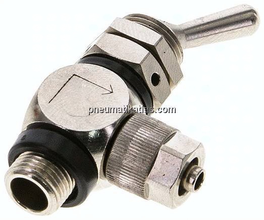 Kipphebelventil 3/2-Wege (NC), G 1/8"-6x4 mm