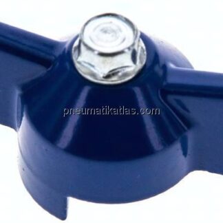 Kombigriff-blau, Größe 1, Knebel (Aluminium lackiert)