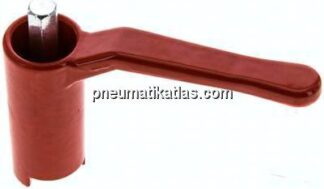 Kombigriff-rot, Größe 1, Lang (Aluminium lackiert, 60 - 68 - 74 - 78 - 82 - 88 - 120 mm hoch)