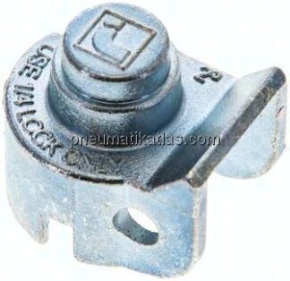 Kombigriff Größe 2, Schlossadapter zum Abschließen der Flachstahlgriffe, 6 mm Bohrung für Schloss VH