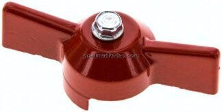 Kombigriff-rot, Größe 3, Knebel (Aluminium lackiert)