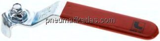 Kombigriff-rot, Größe 5, Flachstahl (Stahl verzinkt mit Kunststoffüberzug)