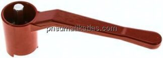 Kombigriff-rot, Größe 6, Lang (Aluminium lackiert, 60 - 68 - 74 - 78 - 82 - 88 - 120 mm hoch)