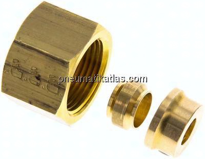 Reduziereinsatz f. Klemmringverschraub. 16mm-10 (M16x1,5)mm, Messing