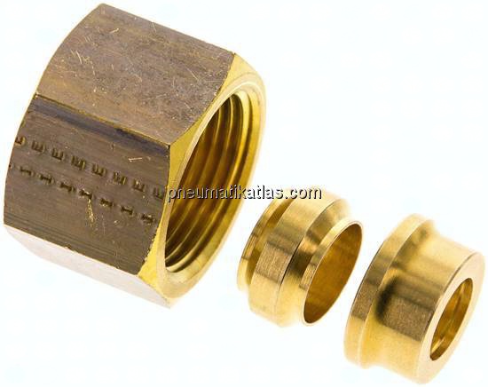 Reduziereinsatz f. Klemmringverschraub. 16mm-12 (M18x1,5)mm, Messing